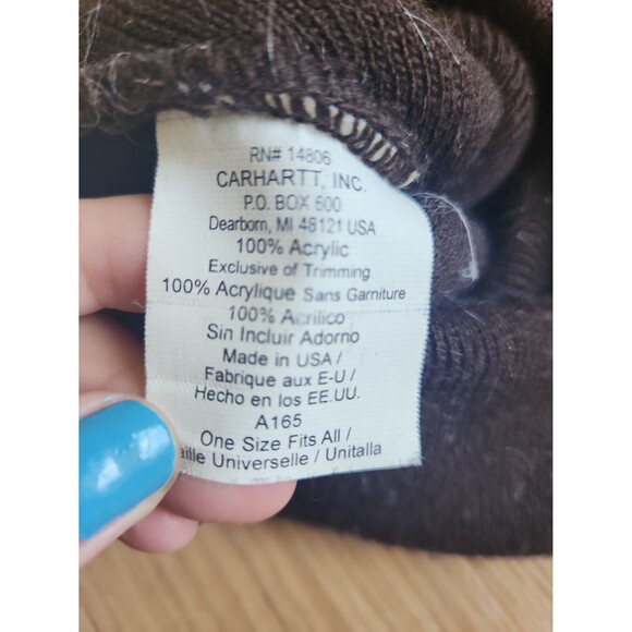 Carhartt Brown Winter Ski Cap Hat One Size - Picture 4 of 4